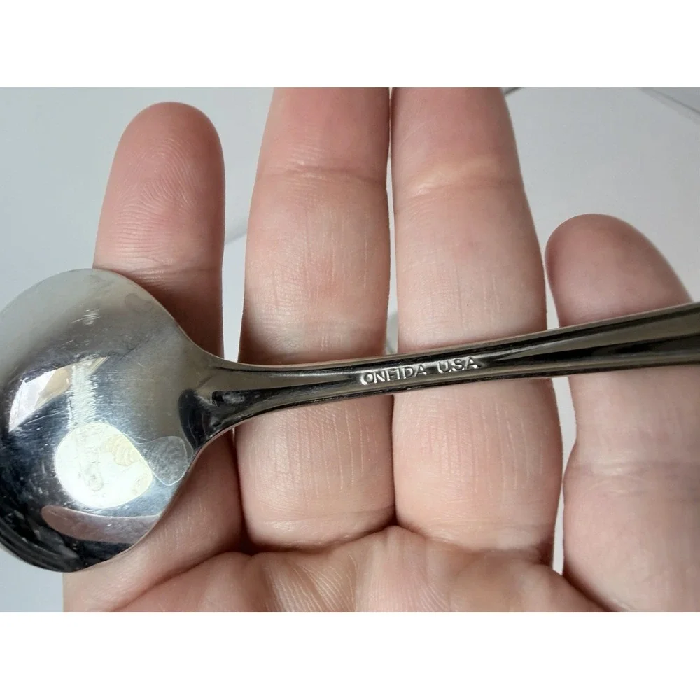 Set Of 10 Oval Soup Place Spoons Oneida USA GALA IMPULSE 6 7/8